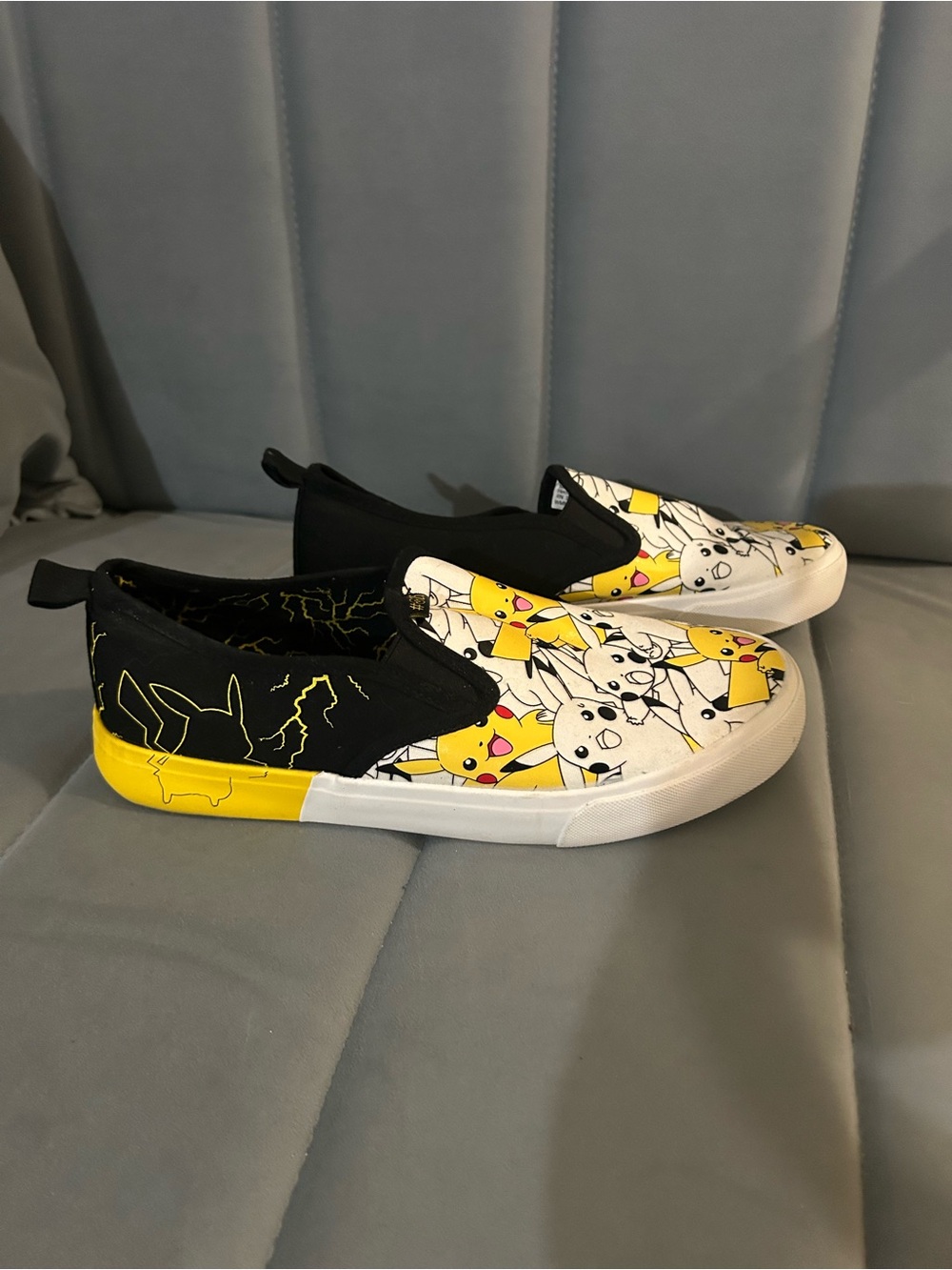 Pikachu Slip-On Sneakers - Black & Yellow